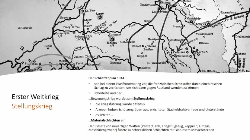 Erster Weltkrieg
(1914-1918)
Kriegsgründe
●
Wettrüsten
Wettbewerb und Streit um den Besitz von Kolonien
Ausbreitender Nationalismus und Mili