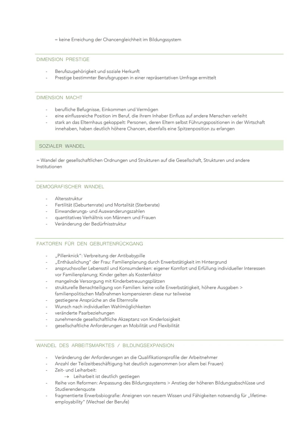 STRUKTUREN SOZIALER UNGLEICHHEIT, SOZIALER WANDEL UND SOZIALE SICHERUNG
ERSCHEINUNGSFORMEN UND AUSWIRKUNGEN SOZIALER UNGLEICHHEIT
SOZIALE UN