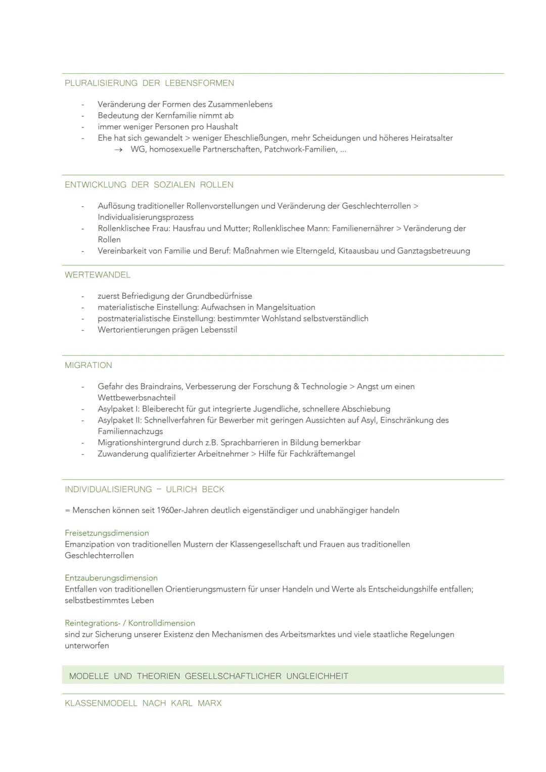 STRUKTUREN SOZIALER UNGLEICHHEIT, SOZIALER WANDEL UND SOZIALE SICHERUNG
ERSCHEINUNGSFORMEN UND AUSWIRKUNGEN SOZIALER UNGLEICHHEIT
SOZIALE UN