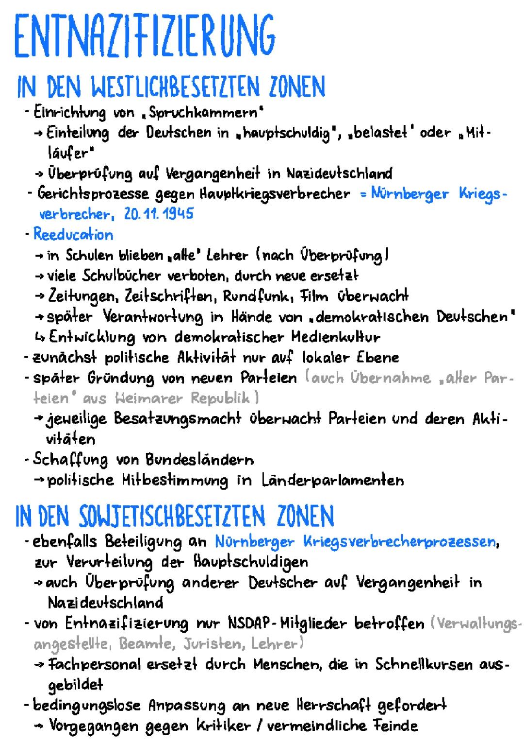 Entnazifizierung und Nürnberger Prozesse einfach erklärt für Kinder