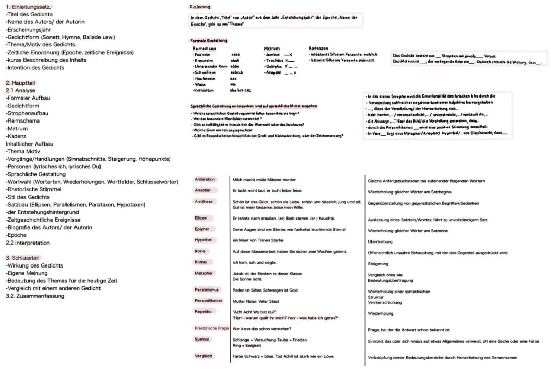 Gedichtsanalyse 