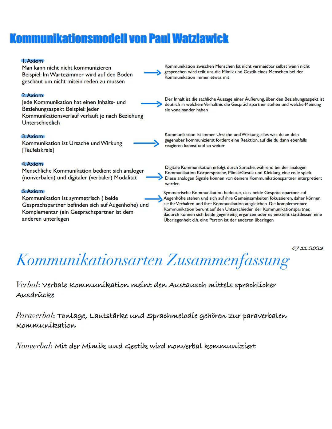 Nonverbale Kommunikation
wenn du mít jemandem kommunizierst, teilst du ihm nicht nur über
deine gesprochenen Worte etwas mit (Verbale Kommun