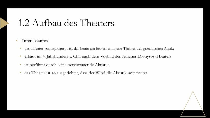 Das Griechische
Theater
und
Die Theorie des
Aristoteles Gliederung
1. Was ist das Griechische Theater?
1.1 Entstehung
1.2 Aufbau des Theater
