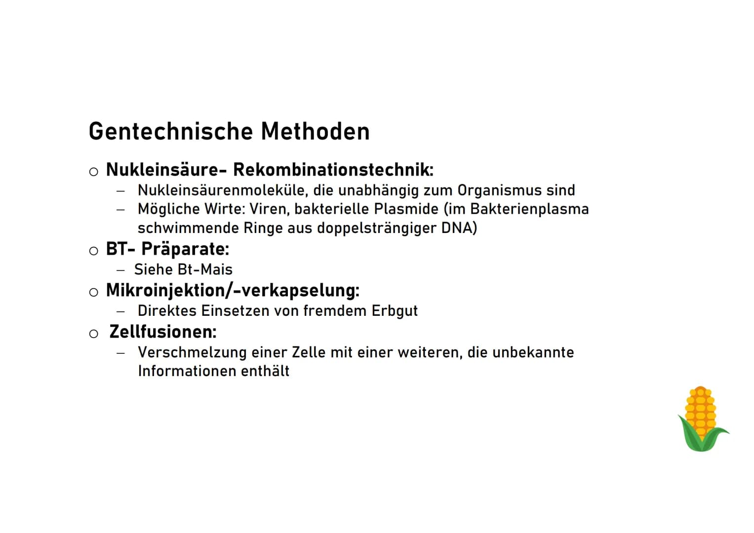 Genetisch veränderte
Lebensmitte! Schuljahr 2018/19
Genetisch veränderte Lebensmittel
Was ist Gentechnik?
Biologie, Klasse 10
O nach einer g