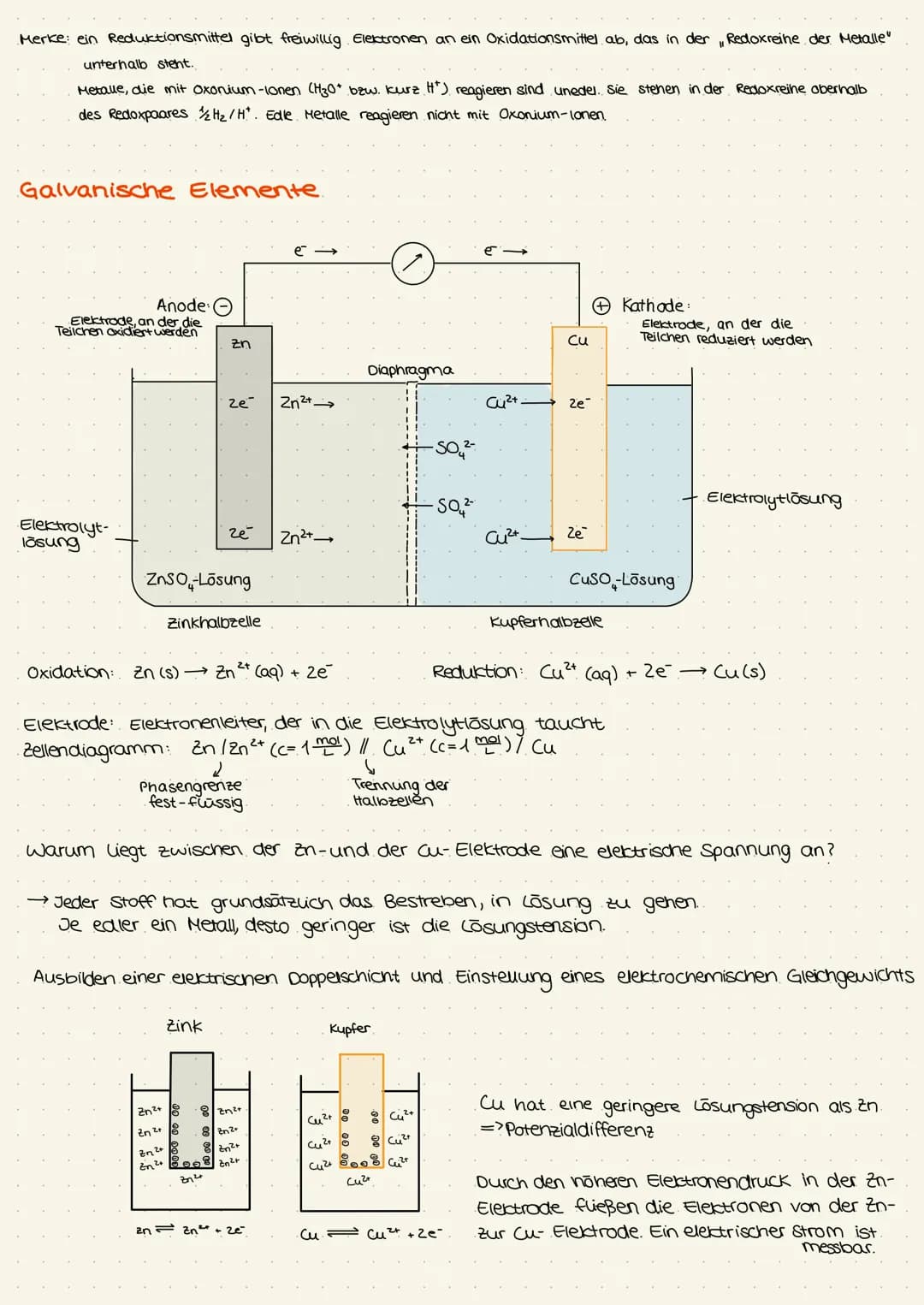Definitionen: Redoxreaktionen sind Elektronenübertragungsreaktionen (=> Änderung der Oxidationszahlen)
Oxidation
Elektronenabgabe ( positive