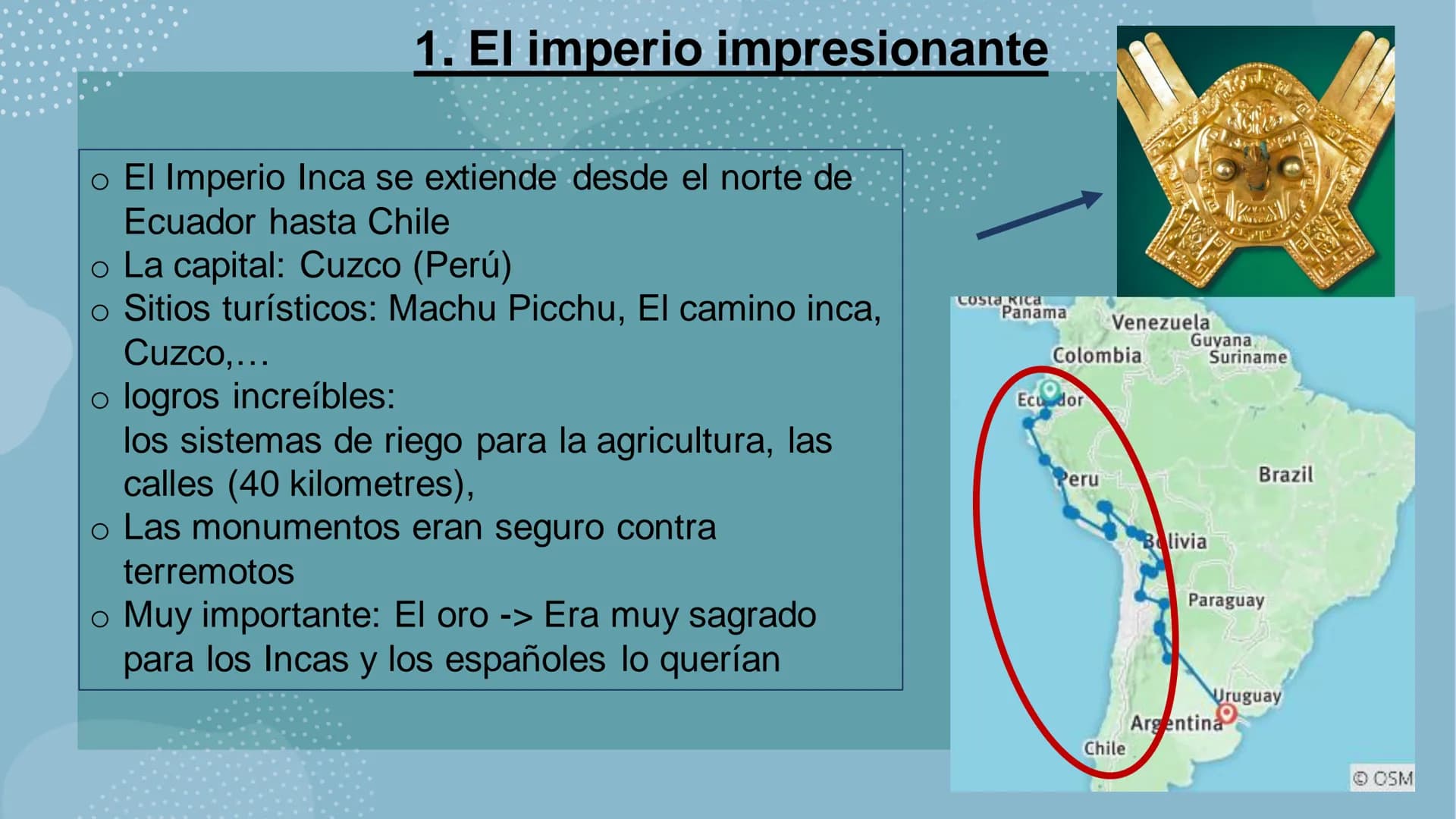 EL FINAL DEL IMPERIO INCA
Julia S.
DEPAVIENIYINIO AS
35
ooooo 5. La profecía
6. El final
4. El
comienzo de
la guerra
La estructura
1. El imp