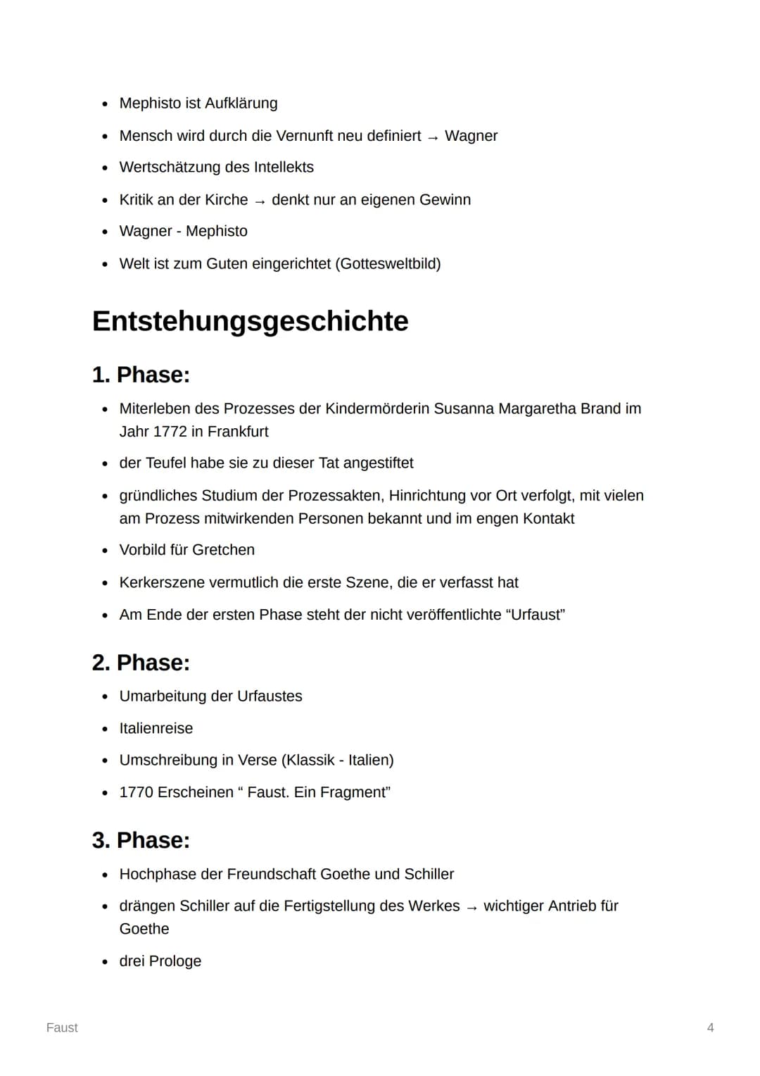 Faust
Faust
Goethe
• geboren am 28.8.1749 in Frankfurt in einer angesehenen bürgerlichen Familie
• beide Eltern gebildet und wohlhabend
• fi