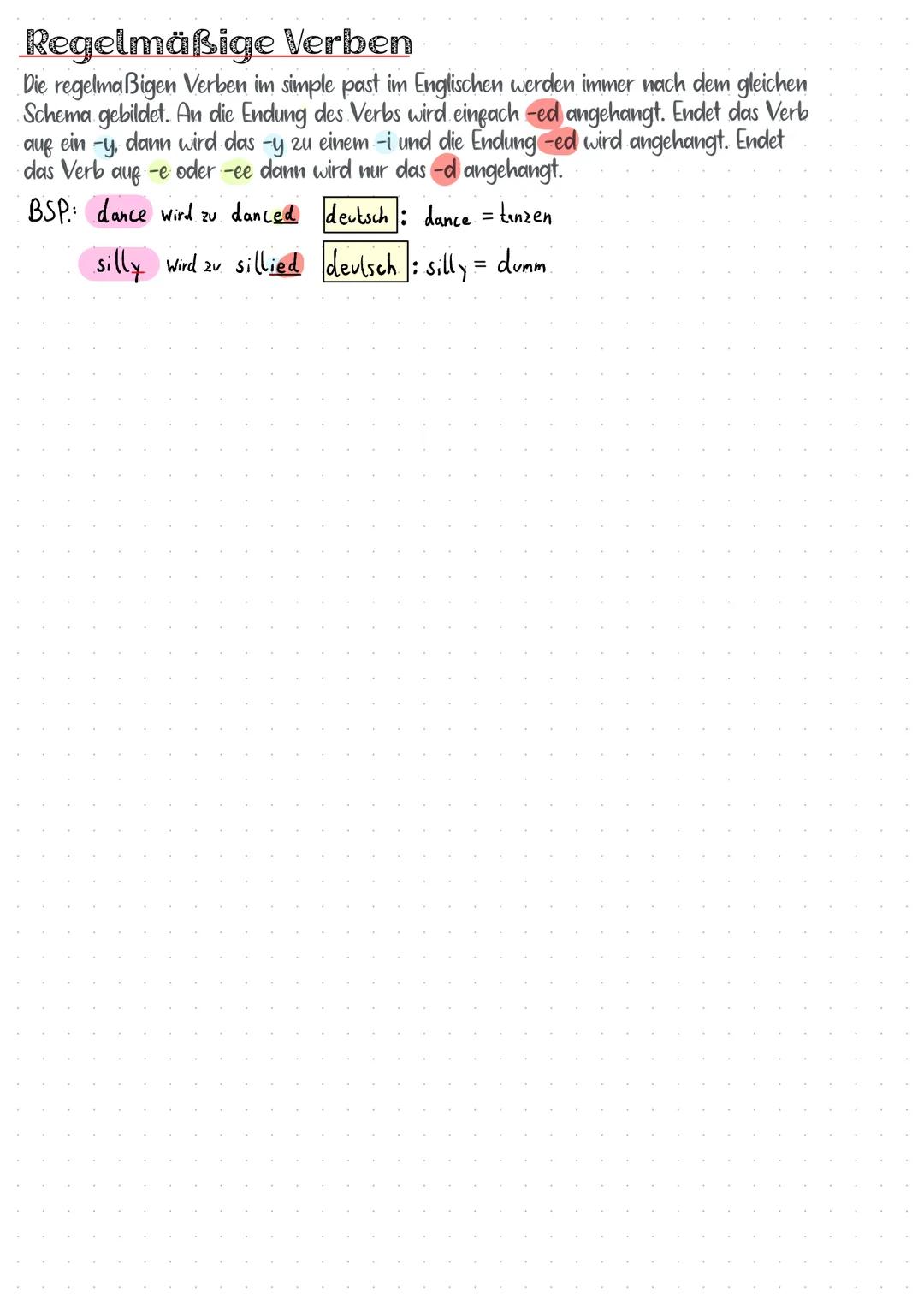 # SIMPLE PAST
Was ist das simple past?

Das simple past ist eine Zeitform die Vergangenheit. Das simple past verwendet man
im englischen und