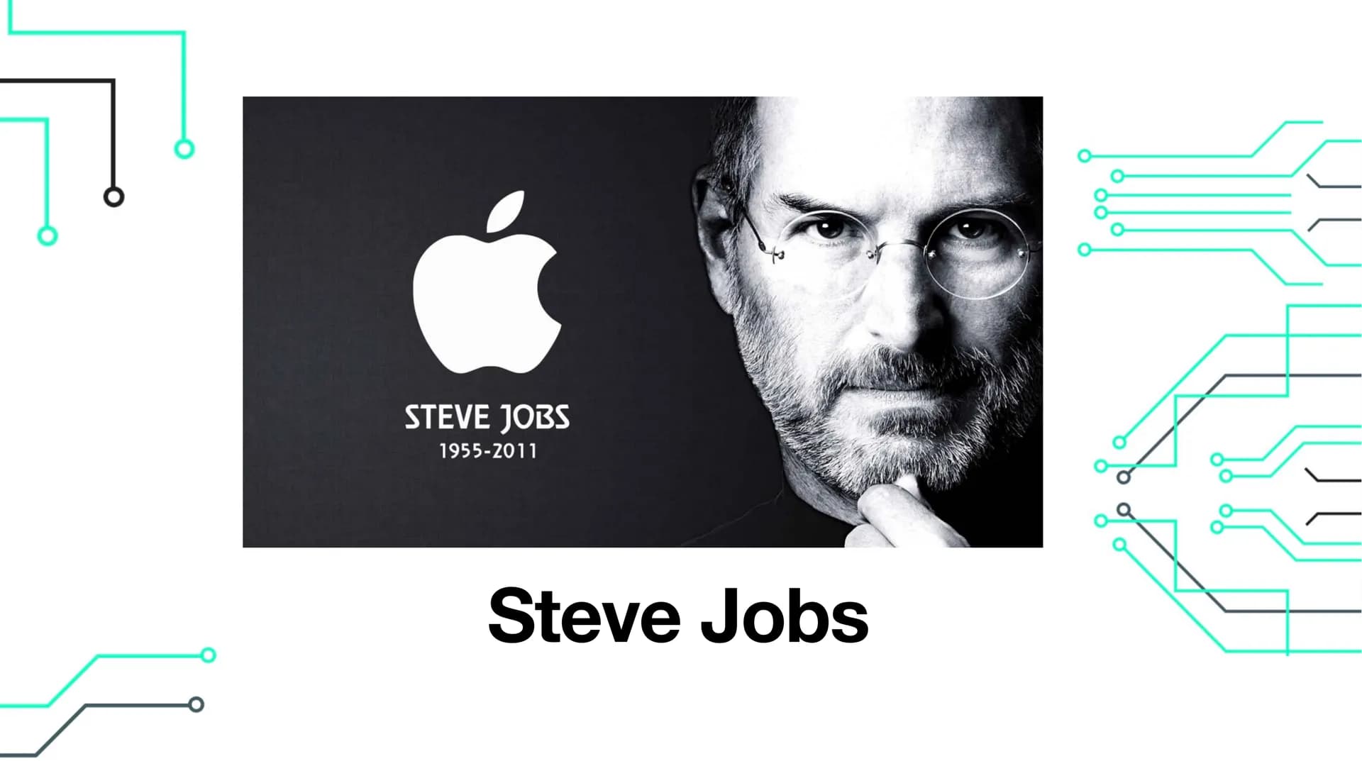 STEVE JOBS
1955-2011
Steve Jobs Apple IPhone
cingular
SMS
Text
9:41 AM
Notes
Tuesday
9
Calendar Photos
Calculator Stocks
Clock
Maps
Settings