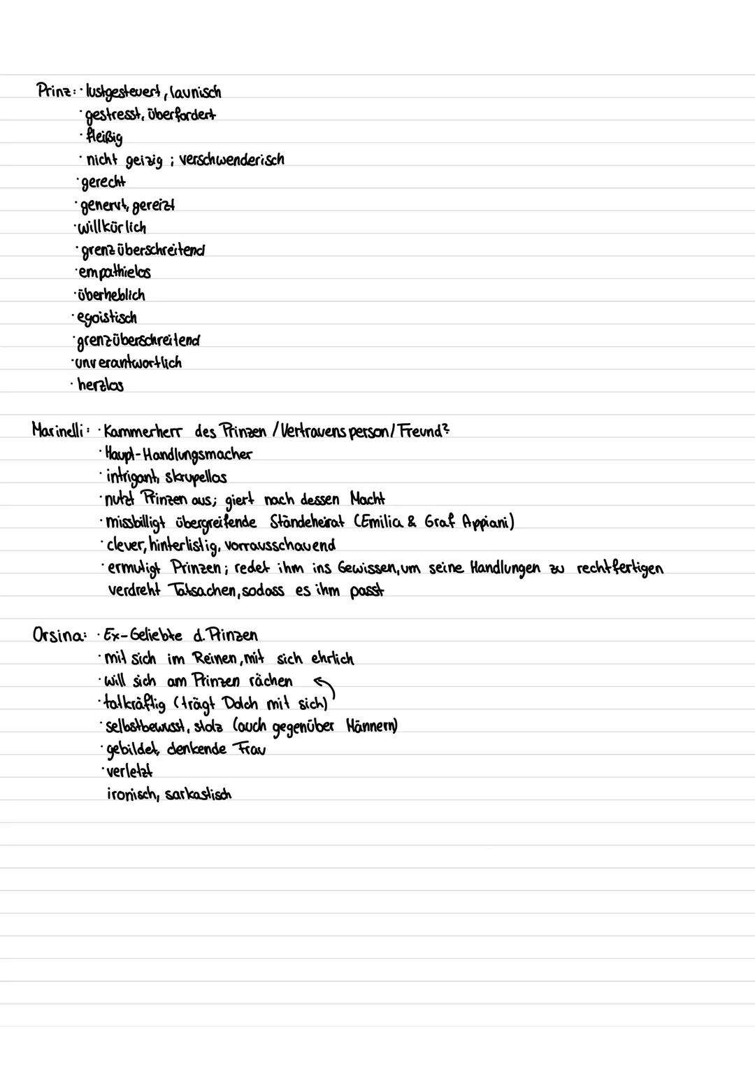 # Deutsch Klausur 11.01.2021 Emilia Galotti (Gotthold Ephraim (essing)

erster Aufzug (Exposition)

- im Schloss des Prinzen Hettore von Gus