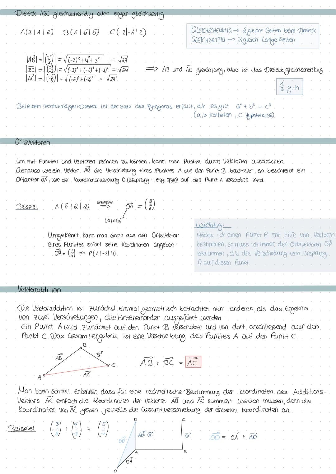 X₁
Punkte und Vektoren im Raum
Vektoren.
B(41513)
A(41212)
.B(21415).
ABSTANDSFORMEL IM RAUM
d (A₁B) = √ (b₁-0₁)² + (b₁- (₂)² + (63-A3)²²
Ei