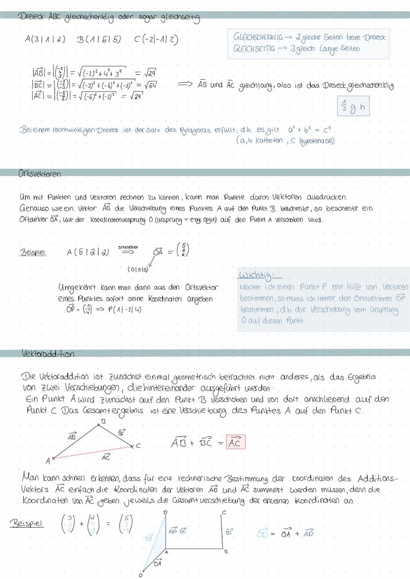 X₁
Punkte und Vektoren im Raum
Vektoren.
B(41513)
A(41212)
.B(21415).
ABSTANDSFORMEL IM RAUM
d (A₁B) = √ (b₁-0₁)² + (b₁- (₂)² + (63-A3)²²
Ei