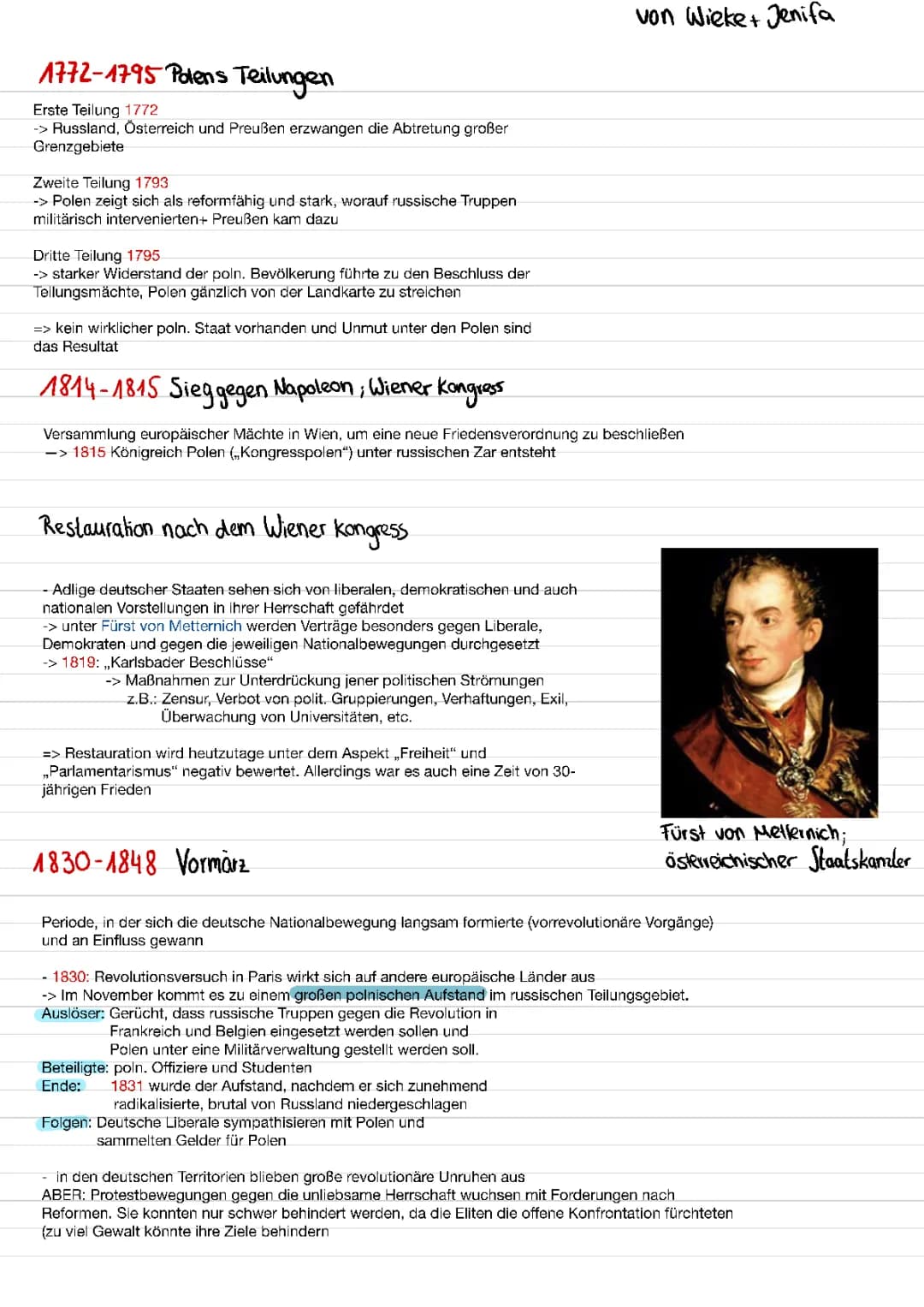 Deutsch-polnisches Verhältnis - Zeitstrahl von 1772— 1832