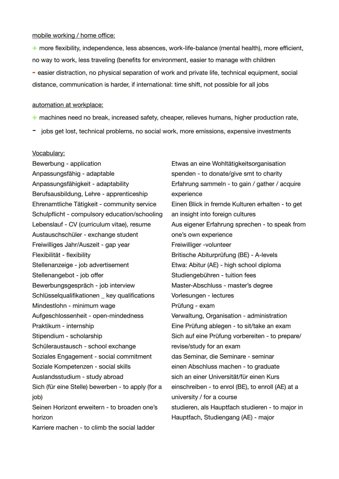 Themen:
Englischabi Lernzettel
Alltagswirklichkeiten und Zukunftsperspektiven junger Erwachsener
Lebensentwürfe, Studium, Ausbildung, Beruf 