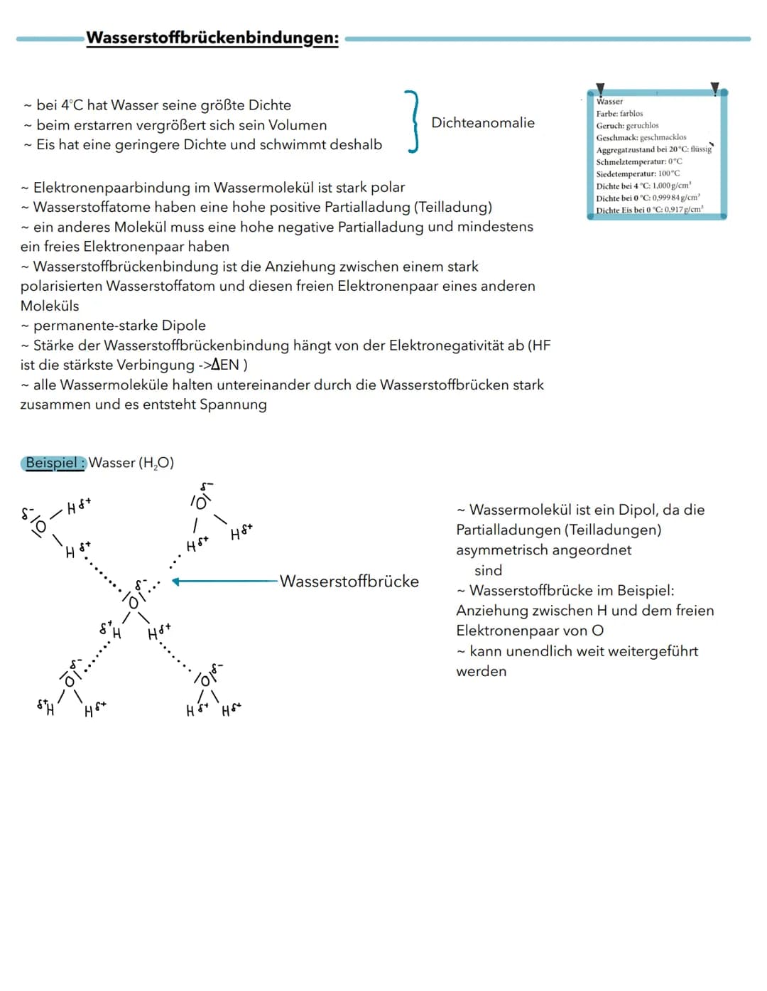ZWISCHENMOLEKULARE KRÄFTE
Zwischenmolekulare Kräfte (=intermolekulare Kräfte) sind die Wechselwirkungen zwischen
Molekülen, die für die Anzi