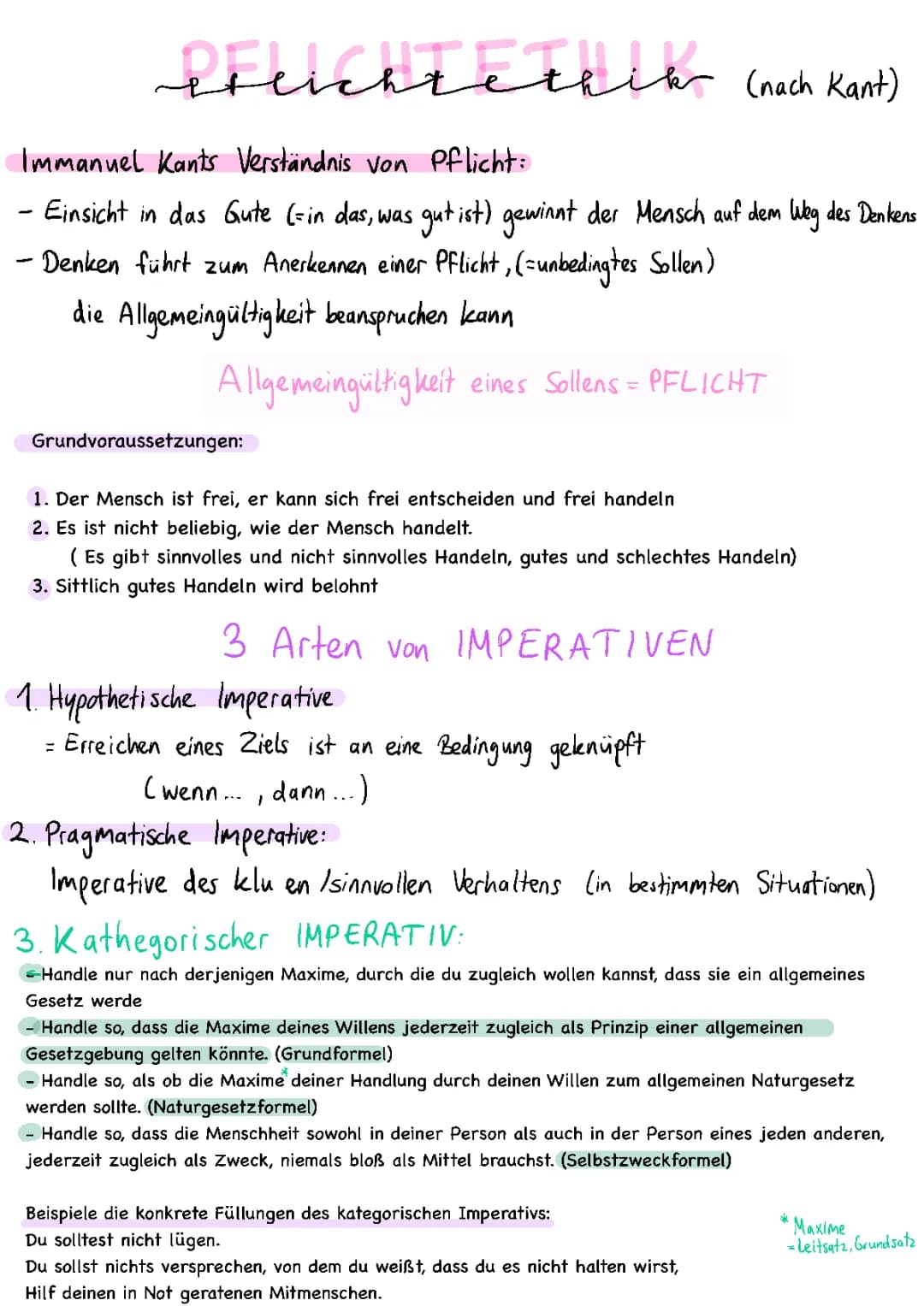 Pflichtethik und Kategorischer Imperativ einfach erklärt - Kant für Kids