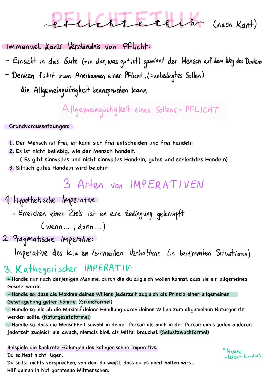 Pflichtethik und Kategorischer Imperativ einfach erklärt - Kant für Kids