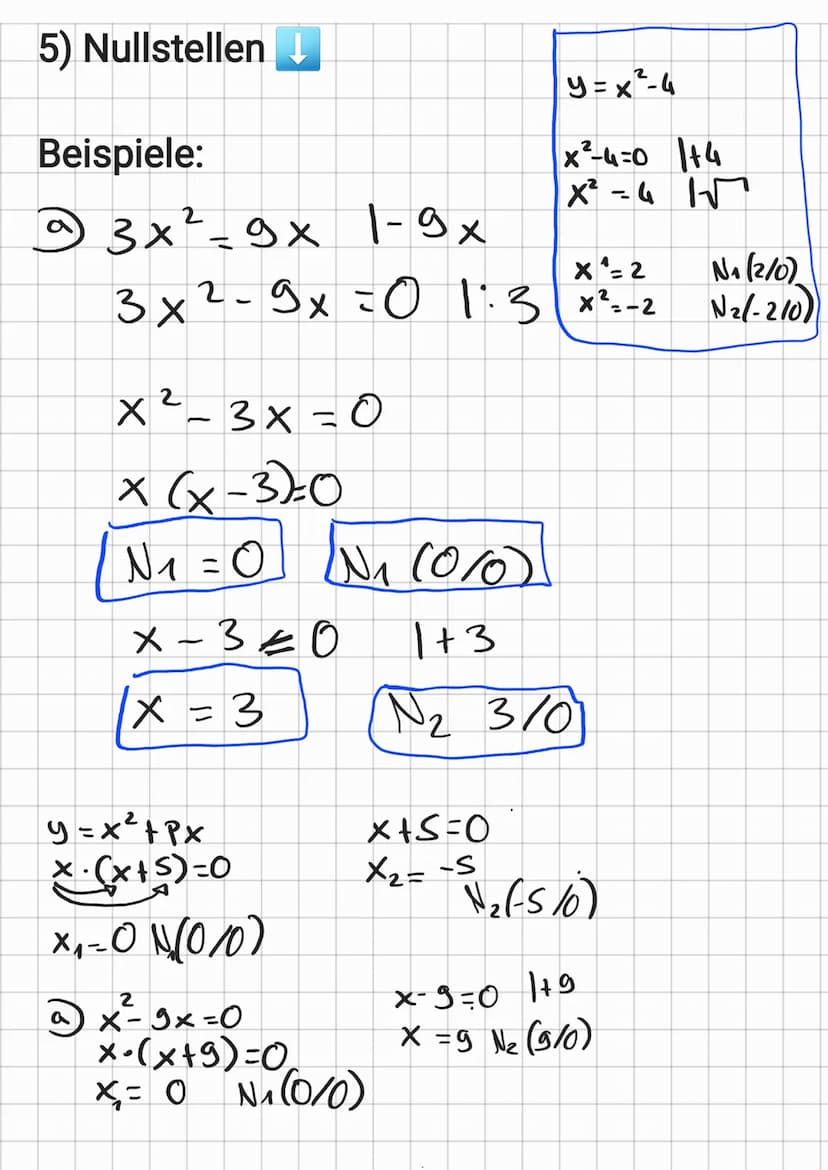 Quadratische Funktionen
und Gleichungen
1)Scheitelpunktform erkennen
Bsp
Y = -(x + 2)²³ +8
:
nach unten getättnet M
S.(-218)
2
nach oben
2 S