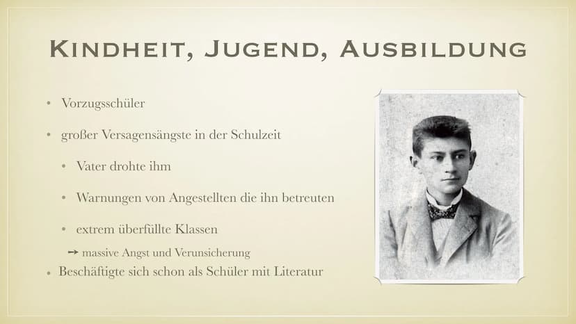FRANZ KAFKA
BIOGRAFIE
FRIEDERIKE & SARA •
• Herkunft
●
Generelles
• Leben
●
●
●
●
Kindheit, Jugend, Ausbildung
Berufsleben
Krankheit und Tod