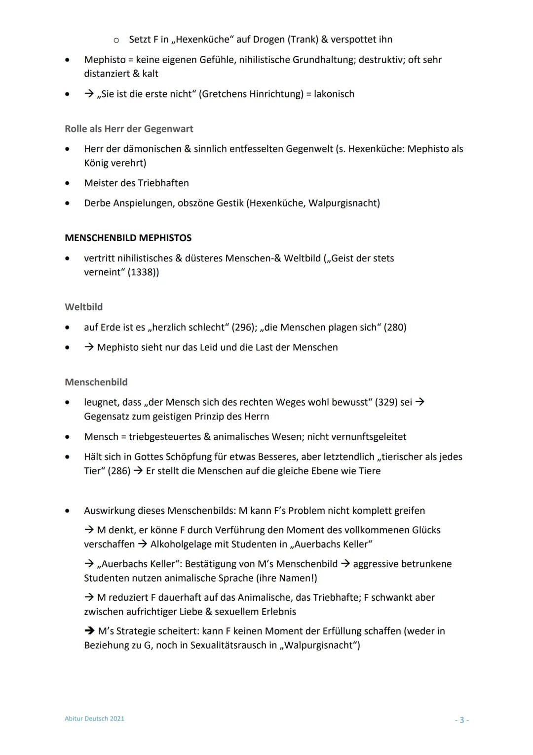 Abitur T3: Faust Mephisto
MEPHISTO CHARAKTERISIERUNG
ROLLEN MEPHISTOS
Rolle des Schalks
Rolle des intriganten Kupplers.
Rolle als Herr der G