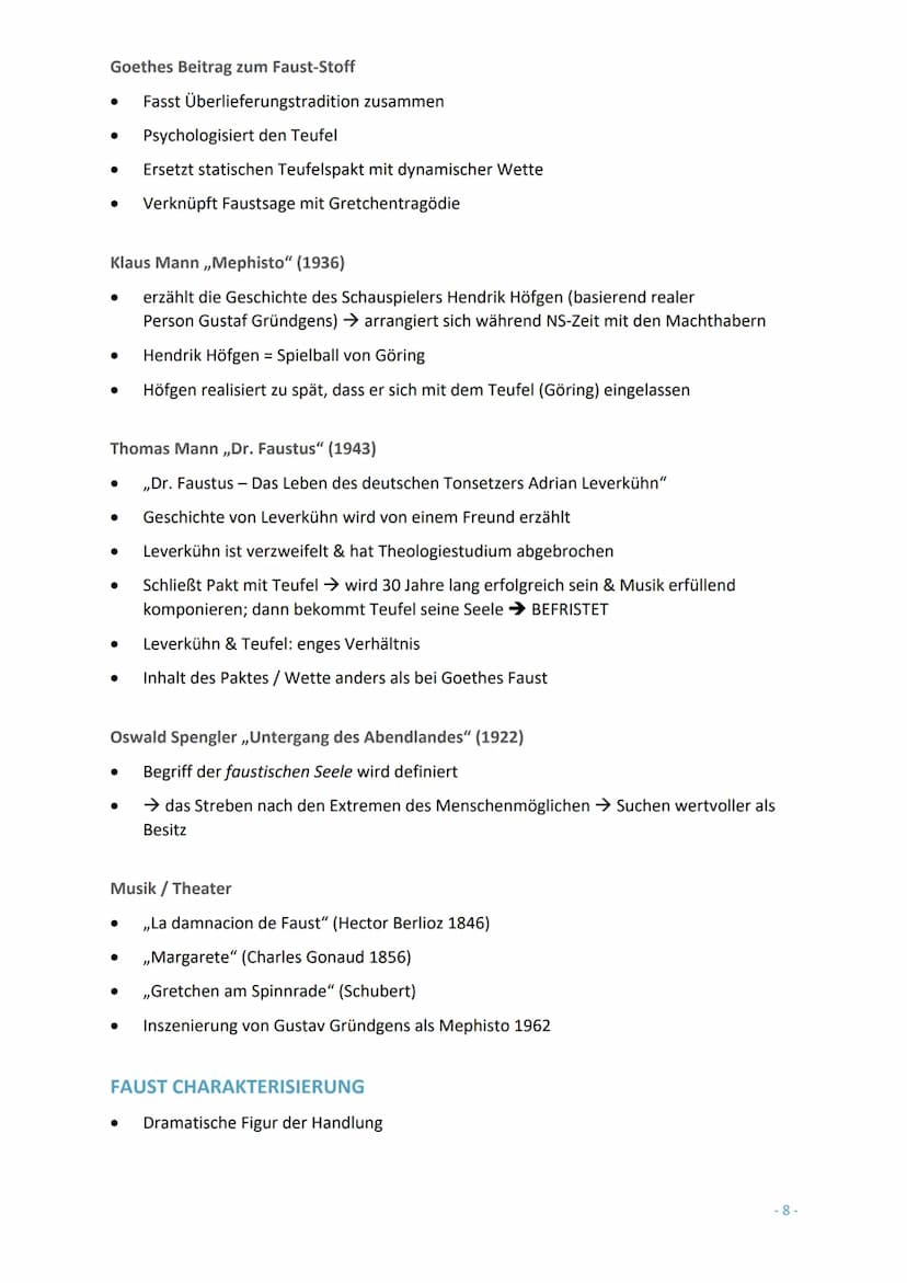 Abitur T3: Faust Mephisto
MEPHISTO CHARAKTERISIERUNG
ROLLEN MEPHISTOS
Rolle des Schalks
Rolle des intriganten Kupplers.
Rolle als Herr der G