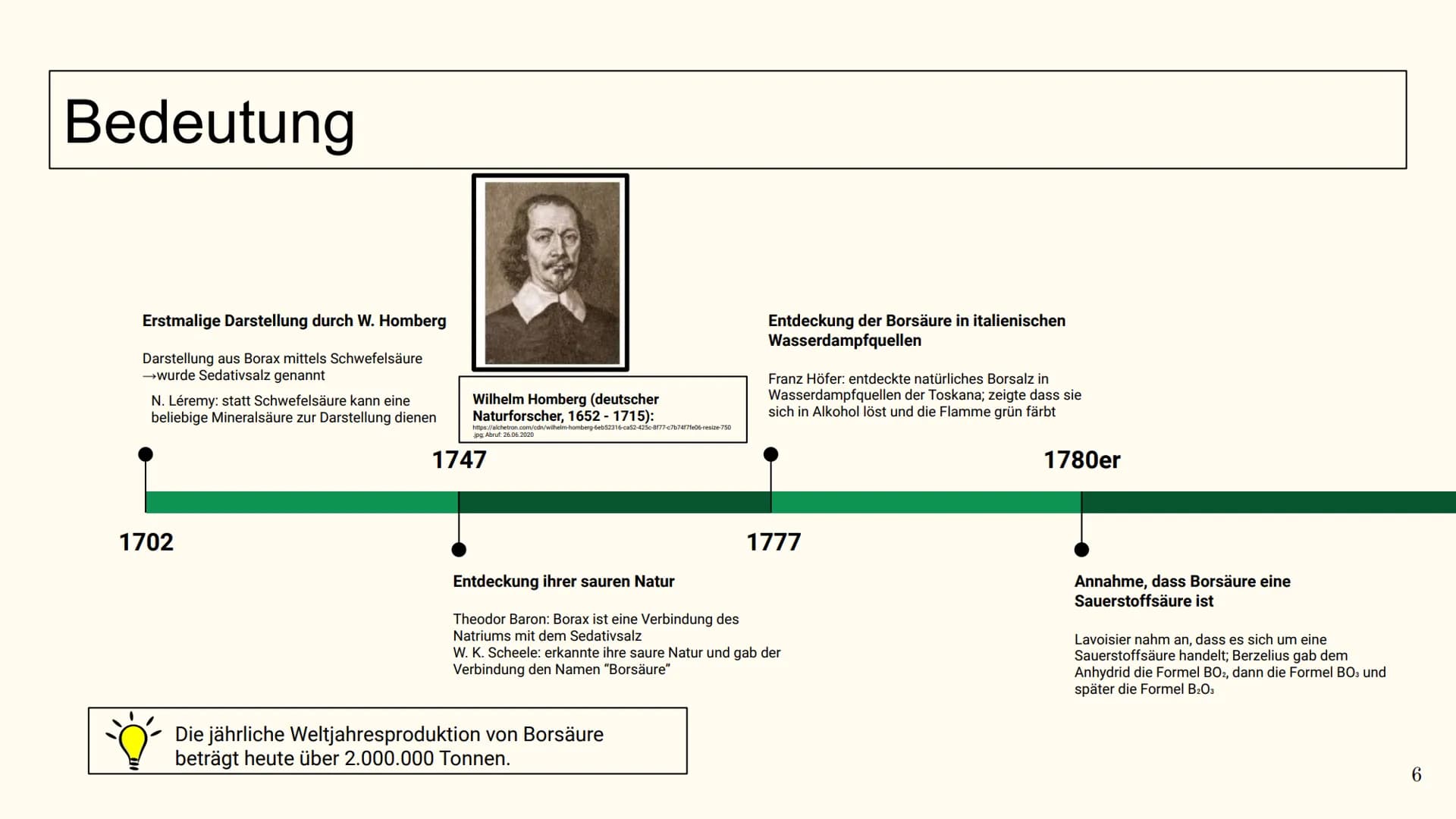 Guridh Güther (11/2), 26.06.2020
Borsäure (H3BO3)
Allgemeine Daten
Trivialname: Borsäure, Orthoborsäure
Namensdeutung: einfachste Sauerstoff