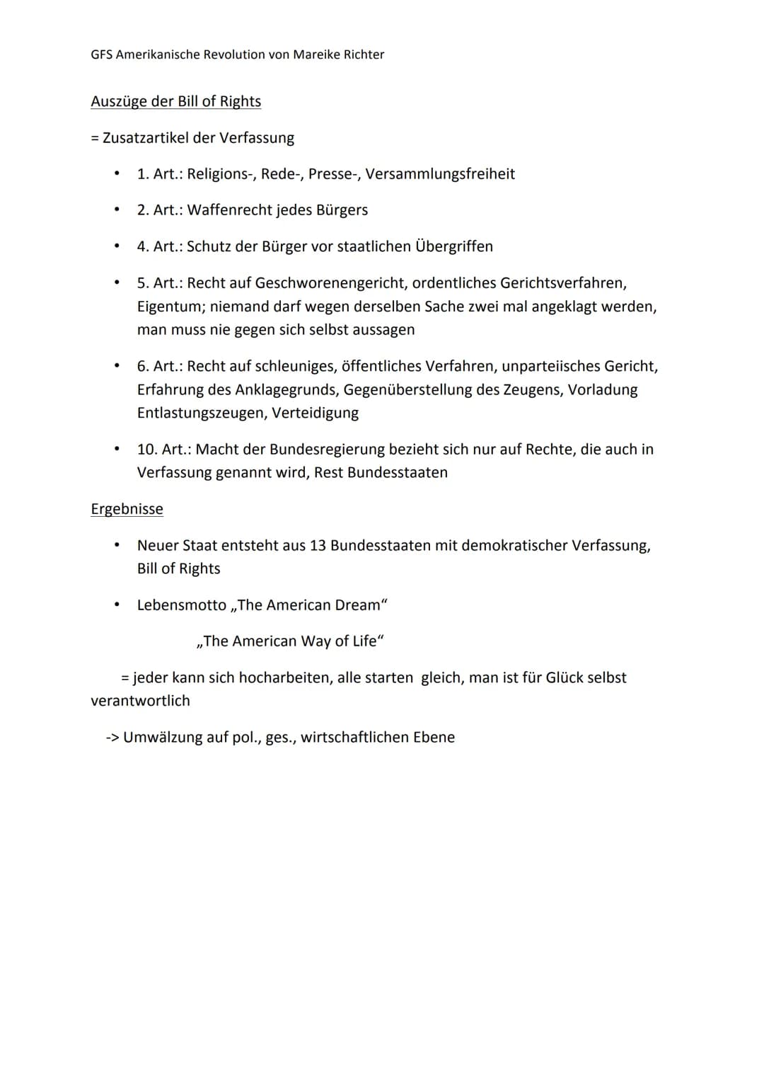 GFS Amerikanische Revolution von Mareike Richter
Handout Amerikanische Revolution
Gründe für Kolonisation
England: Steuereinnehmen, neue Roh