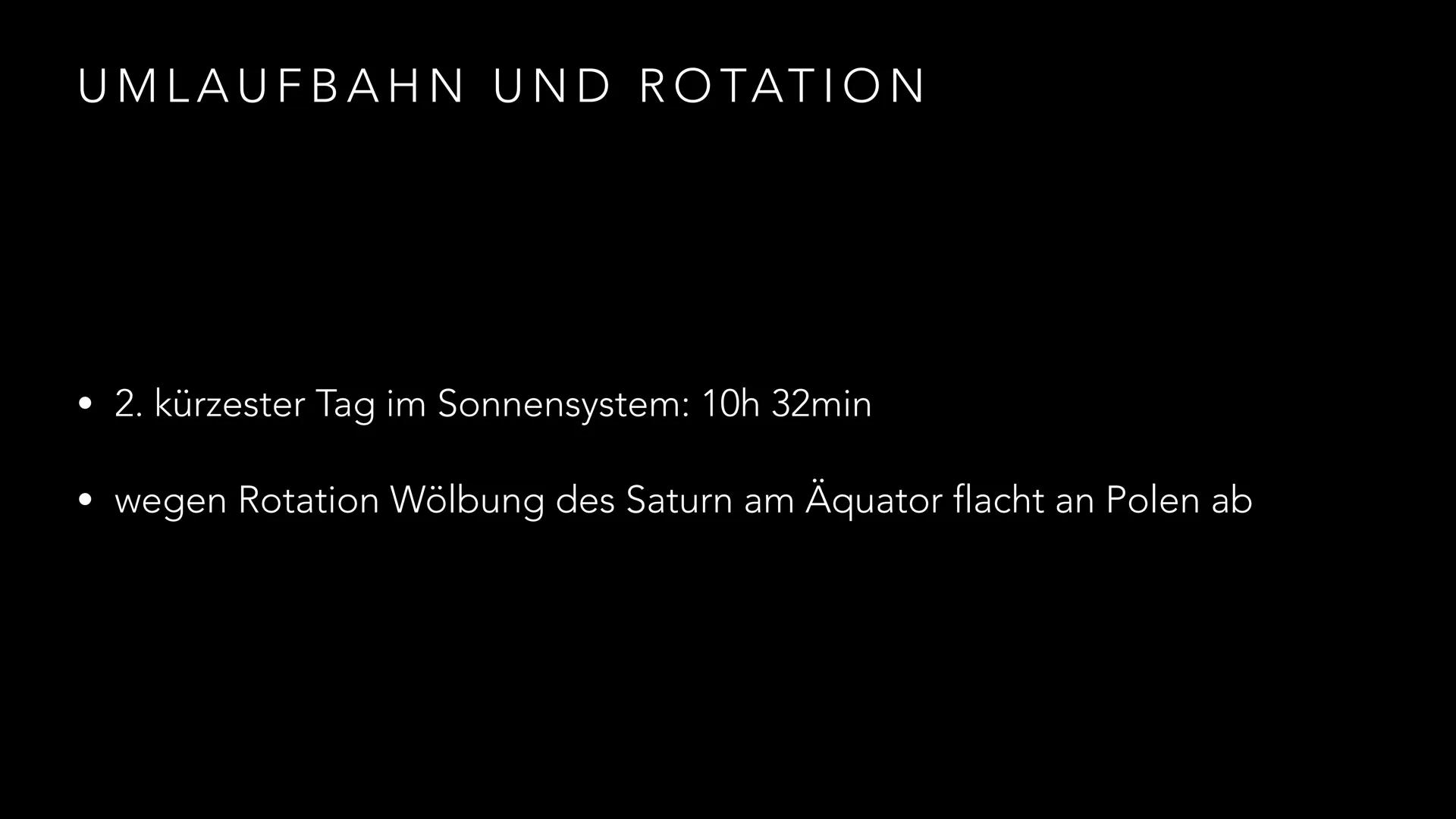 # DER PLANET
SATURN

PRÄSENTATION VON LIA UND LARISSA INHALTSANGABE

• 1. Allgemeine Fakten
• 2. Geschichte
• 3. Zusammensetzung
• 4. Oberfl