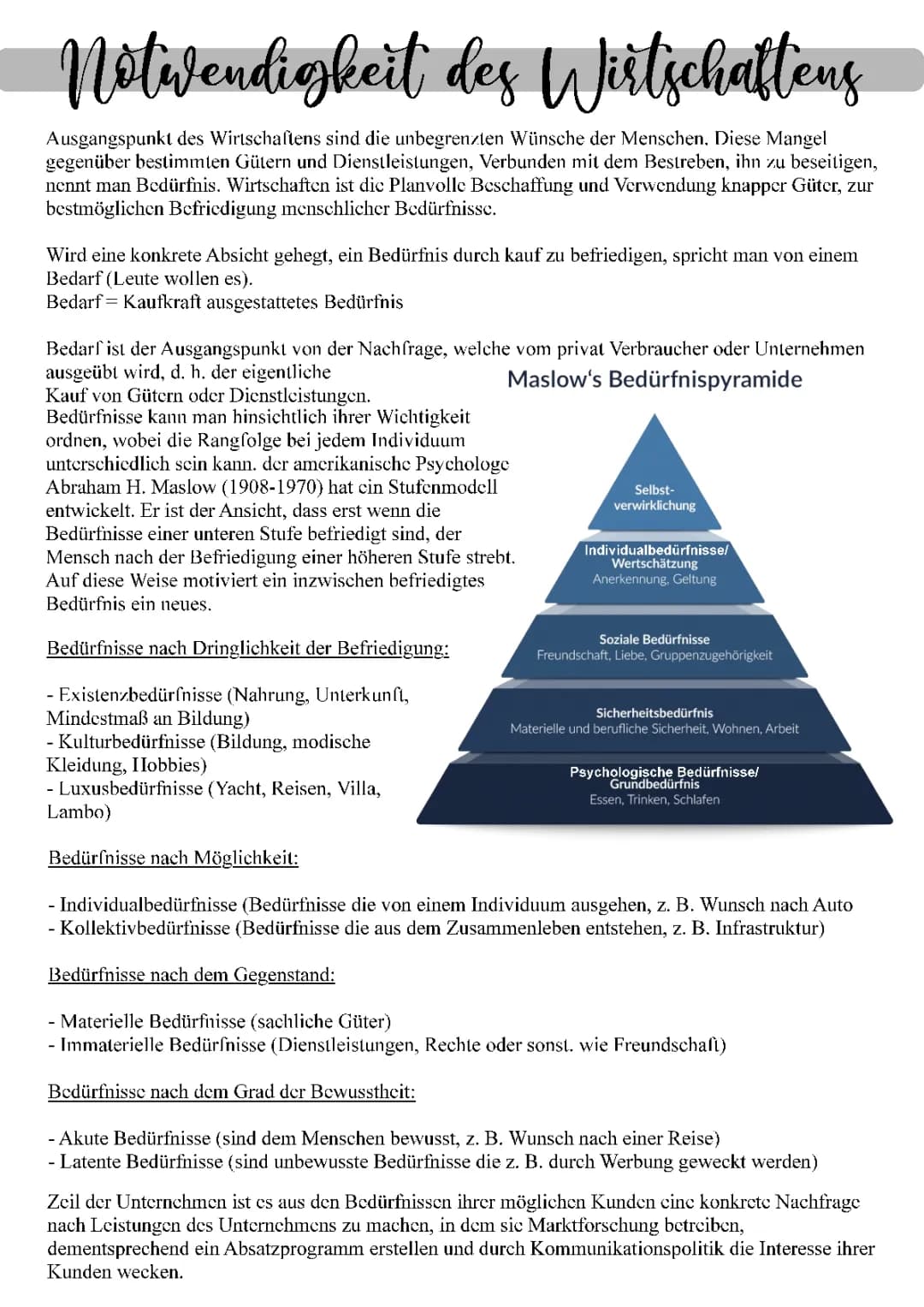 Einführung in die Wirtschaft 