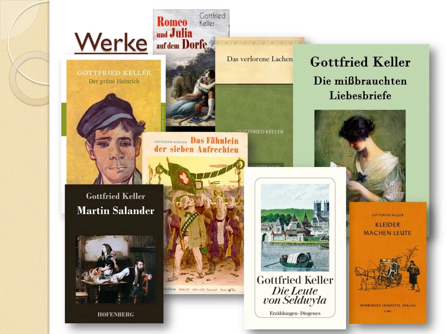 Gottfried Keller
alan
alan
story
alamy Gliederung
Allgemeine Sachen
Lebenslauf
Werke
Quellen Allgemeine Sachen
* 19. Juli 1819 in Zürich, Sc