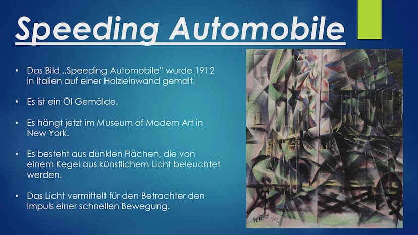 Giacomo Balla
Von Angelina Gerstel Inhaltsverzeichnis
1. Überschrift
2. Inhaltsverzeichnis
3. Lebenslauf
4. Giacomo Ballas Malstil
5. Das Mä