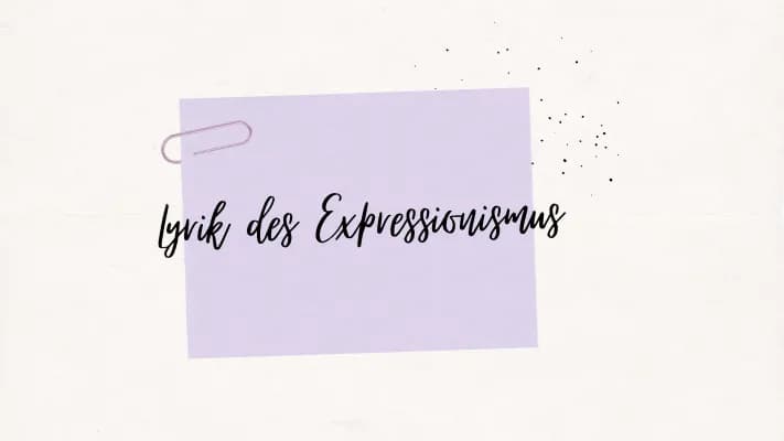 Know Lyrik des Expressionismus thumbnail