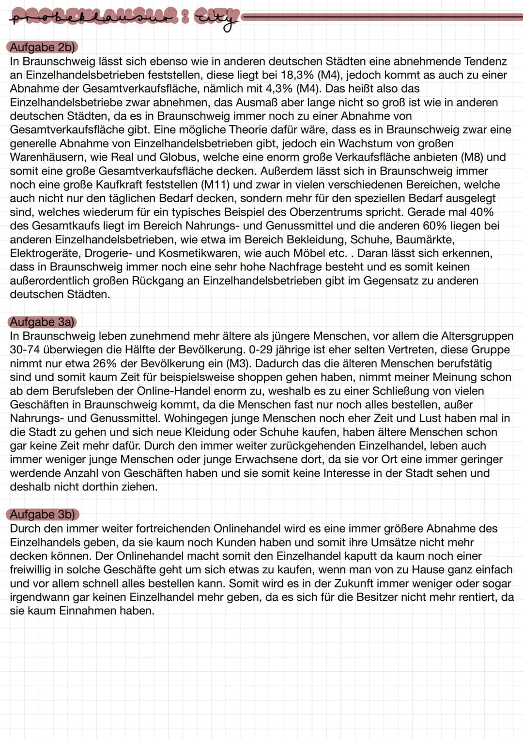 probellallsid: Eity
Aufgabe 1a)
- sehr hohe Bevölkerungsdichte (M1)
- hohe Einwohnerzahl
umgeben von anderen Oberzentren (Wolfsburg und Salz