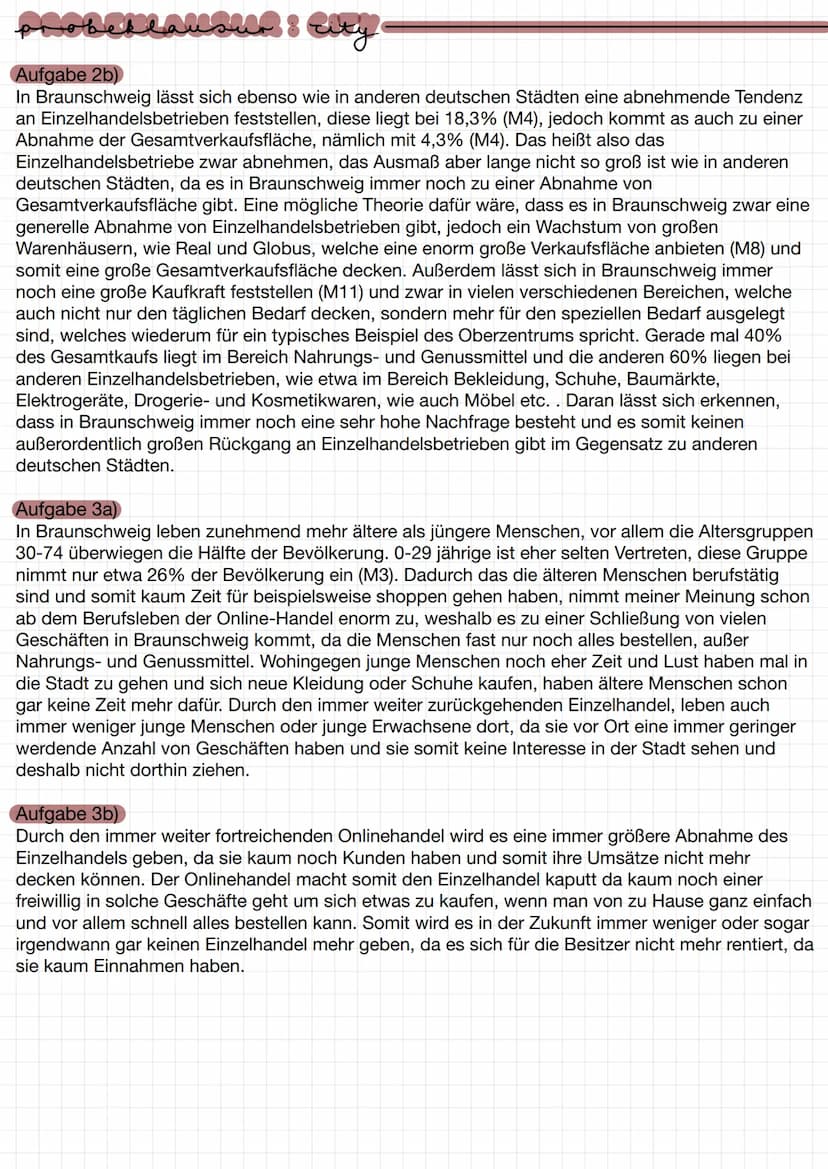 probellallsid: Eity
Aufgabe 1a)
- sehr hohe Bevölkerungsdichte (M1)
- hohe Einwohnerzahl
umgeben von anderen Oberzentren (Wolfsburg und Salz
