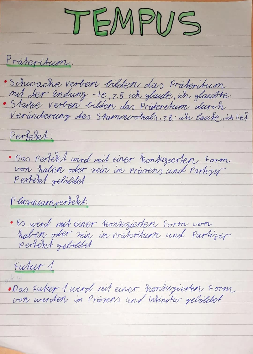 Tempusformen