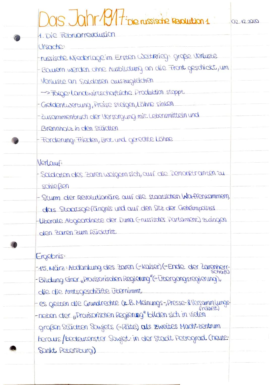 Das Jahr 1917 - Die Russische Revolution 