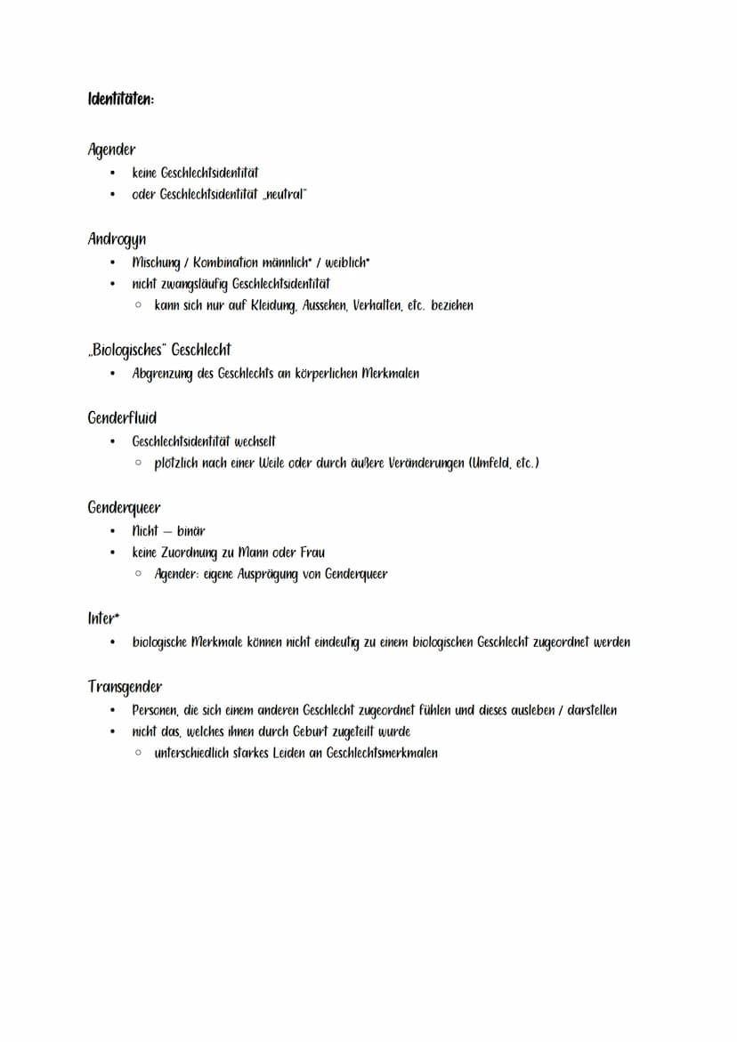 Orientierungen:
Heterosexualität
●
●
●
Homosexualität
●
●
●
Bisexualität
●
Polysexualität
●
romantische und sexuelle Anziehung zum jeweils a