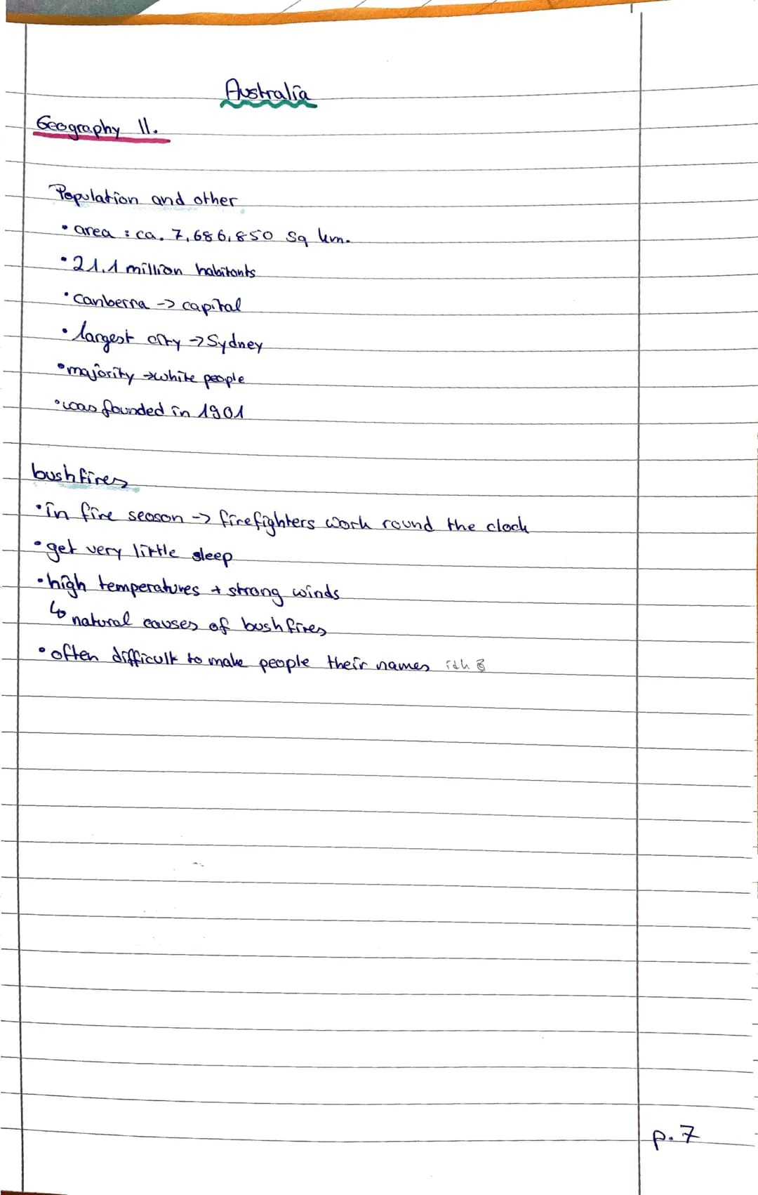 Australia
Main Informations pad
•It's the 6th biggest country in the world and also
the smallest continent in the world.
•composed of 7 terr