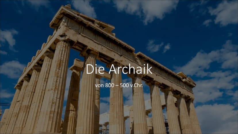 Cen
Griechische Antike
und ihre Kunstperioden Gliederung
●
●
●
Griechische Antike
Archaik
Klassik
Hellenismus
• Vergleich
• Menschenbild
Asy