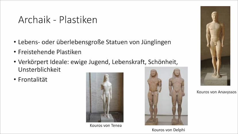 Cen
Griechische Antike
und ihre Kunstperioden Gliederung
●
●
●
Griechische Antike
Archaik
Klassik
Hellenismus
• Vergleich
• Menschenbild
Asy
