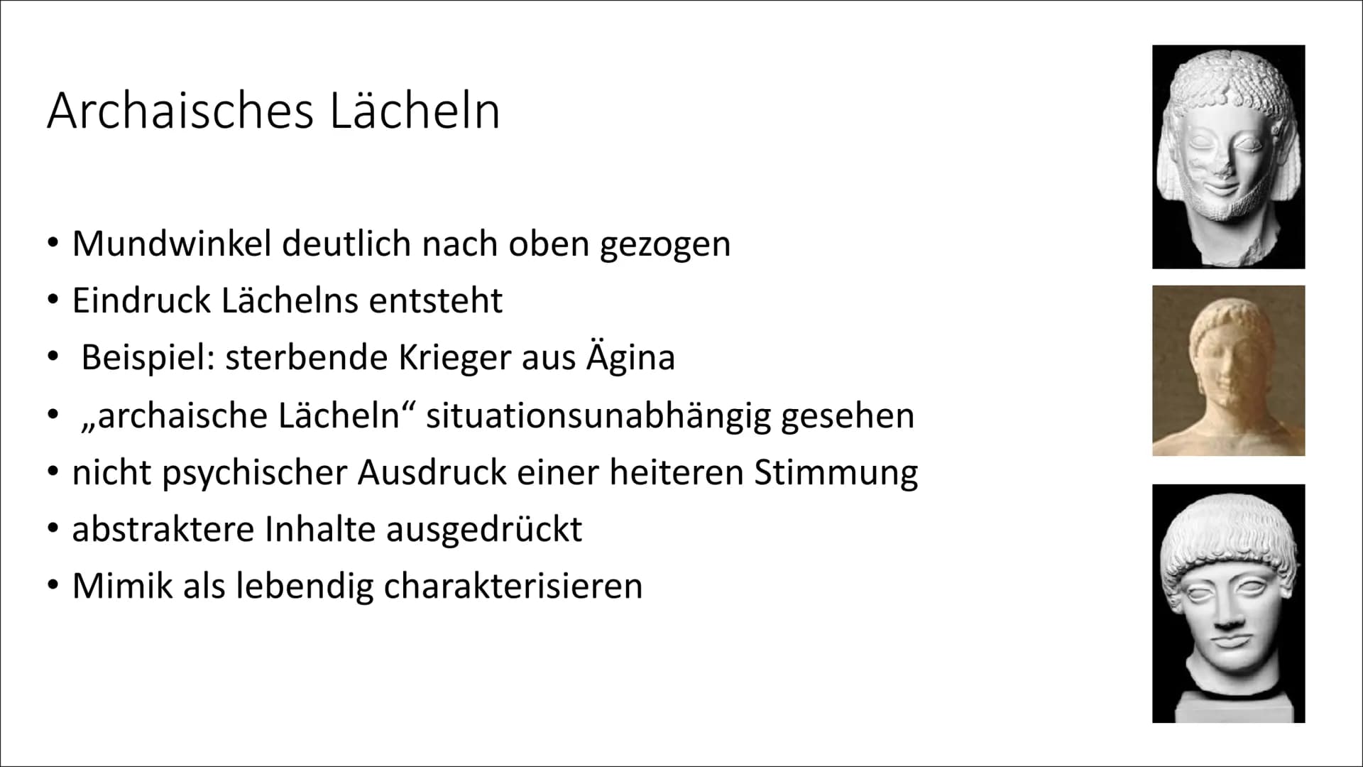 Cen
Griechische Antike
und ihre Kunstperioden Gliederung
●
●
●
Griechische Antike
Archaik
Klassik
Hellenismus
• Vergleich
• Menschenbild
Asy