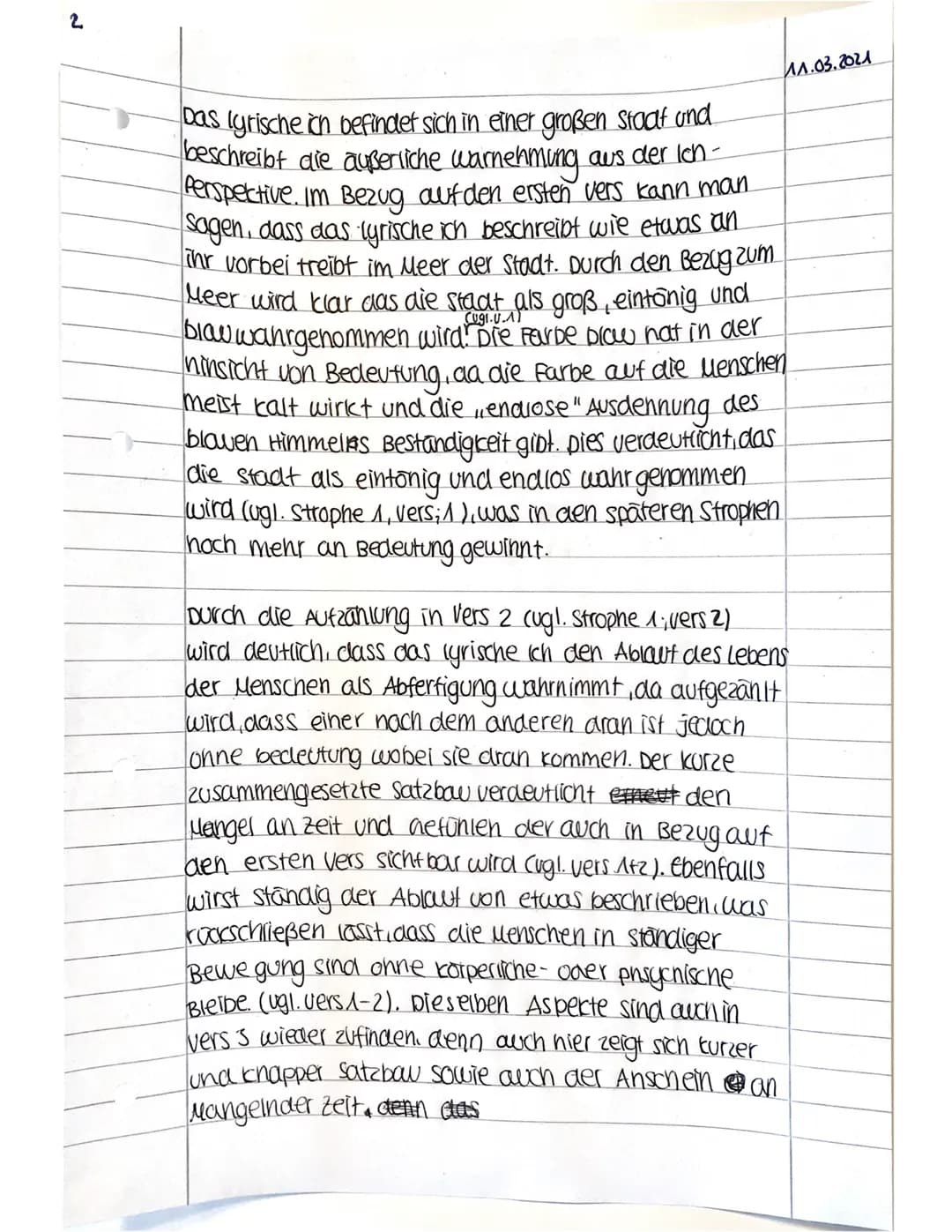 smsun
11.03.2021
Gedichtsanalyse
Das Gedicht. In einer großen Stadt", verfasst von Detlev
von Liliencron aus dem Jahr 1883 handelt von einem