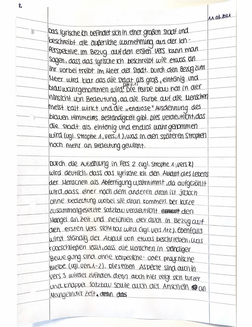 smsun
11.03.2021
Gedichtsanalyse
Das Gedicht. In einer großen Stadt", verfasst von Detlev
von Liliencron aus dem Jahr 1883 handelt von einem