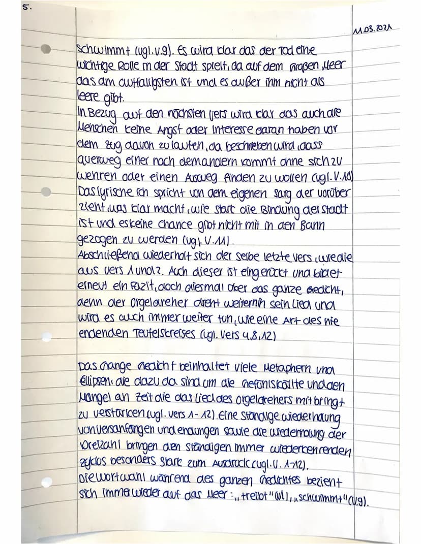 smsun
11.03.2021
Gedichtsanalyse
Das Gedicht. In einer großen Stadt", verfasst von Detlev
von Liliencron aus dem Jahr 1883 handelt von einem