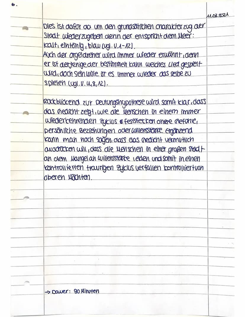 smsun
11.03.2021
Gedichtsanalyse
Das Gedicht. In einer großen Stadt", verfasst von Detlev
von Liliencron aus dem Jahr 1883 handelt von einem