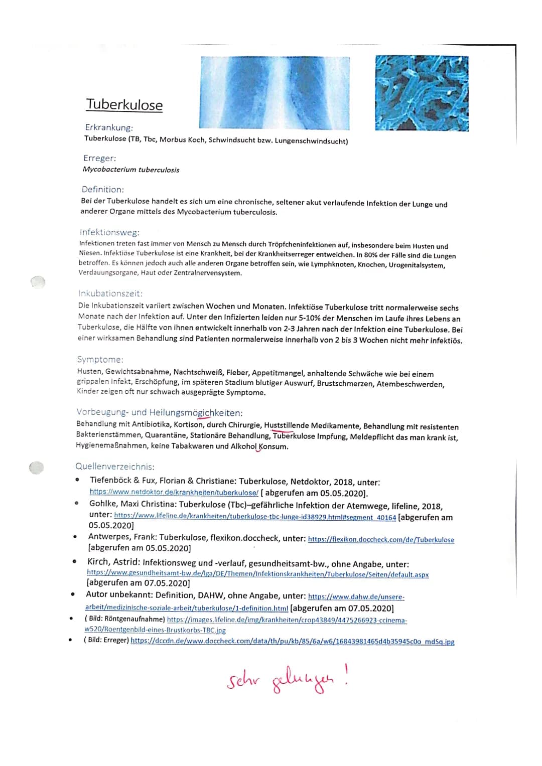•
Tuberkulose
Erkrankung:
Tuberkulose (TB, Tbc, Morbus Koch, Schwindsucht bzw. Lungenschwindsucht)
Erreger:
Mycobacterium tuberculosis
Defin