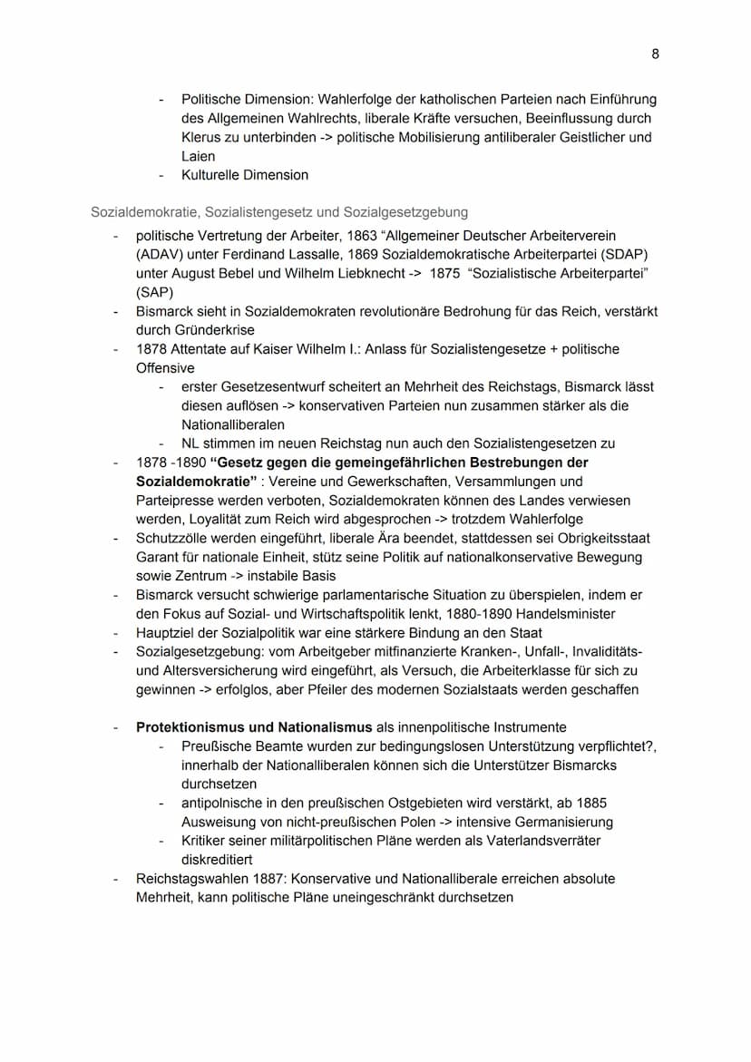 Das Deutsche Kaiserreich
1. Der Weg zum Deutschen Reich
Otto von Bismarck (1815-1898)
1862: preußischer Ministerpräsident
konservativ, für d