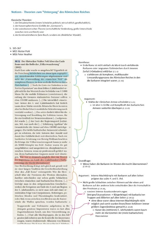 Know Theorien zum Untergang des römischen Reich laut Heather und Pohl // formale Analyse thumbnail