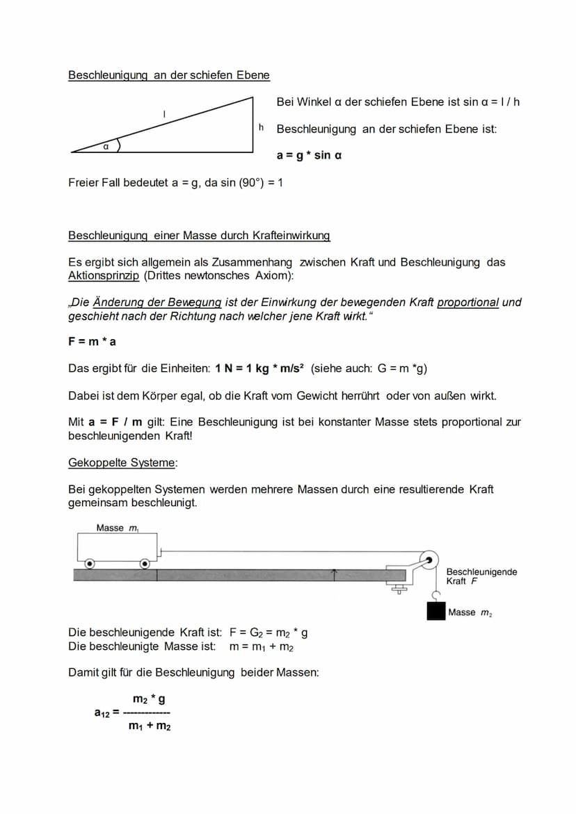 Klasse 9: Begriffe und Zusammenhänge (Teil 2)
7) Kräfte
Kräfte können:
Körper verformen
Körper beschleunigen
Körper abbremsen
Bewegungsricht