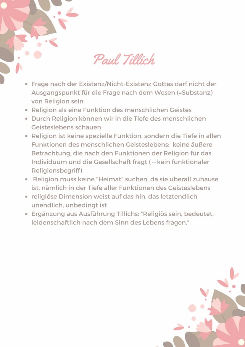 Religion
Themen:
MASLOWISCHE BEDÜRFNISPYRAMIDE
PAUL TILLICHS RELIGIONSVERSTÄNDNIS
• TRANSZENDENZ
● THOMAS LUCKMANN: DIE UNSICHBARE
RELIGION
